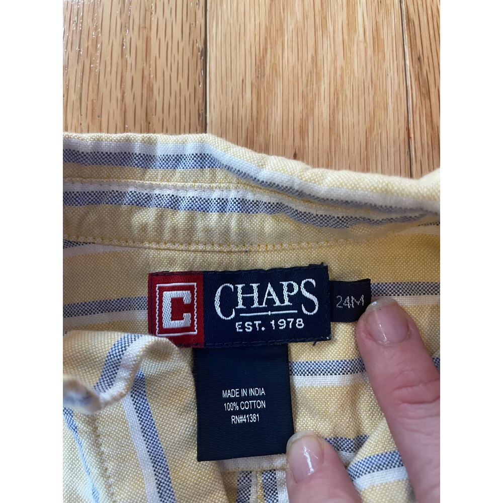 CHAPS  Striped Toddler Button Up Shirt 12M‎